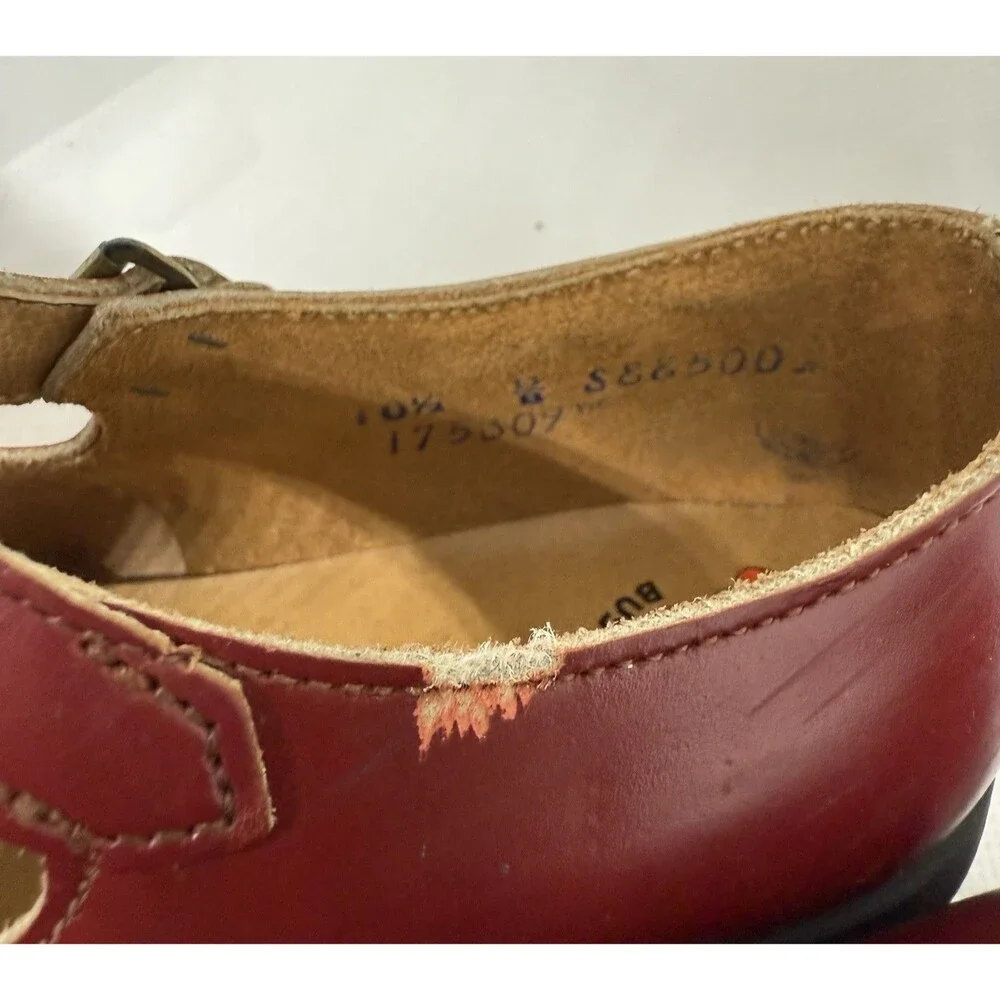 Vintage Buster Brown Red Toddler Mary Jane’s Leather Upper Size 10.5